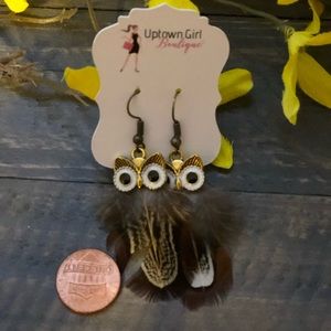 Owl Feather Earrings